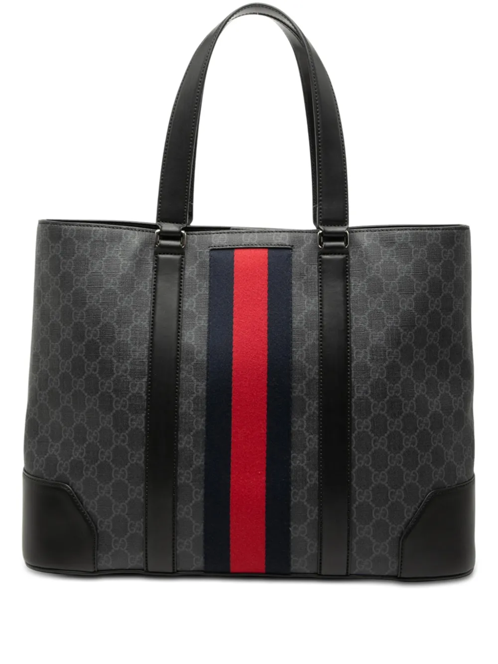 Gucci Pre-Owned 2000-2015 Large GG Supreme Web tote bag - Nero