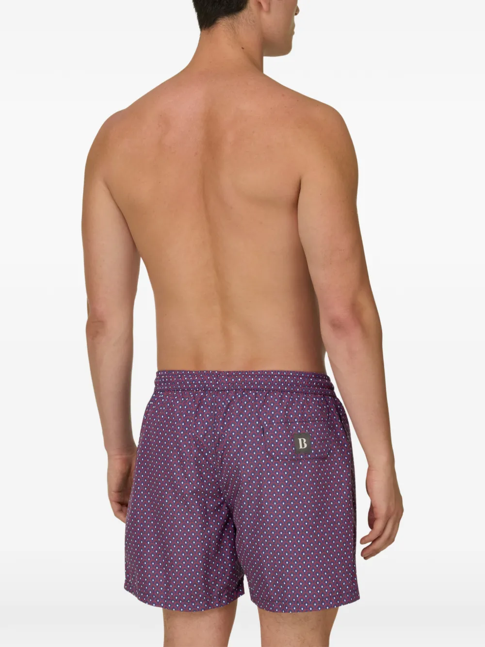 Boggi Milano Badpak met geometrische print Rood