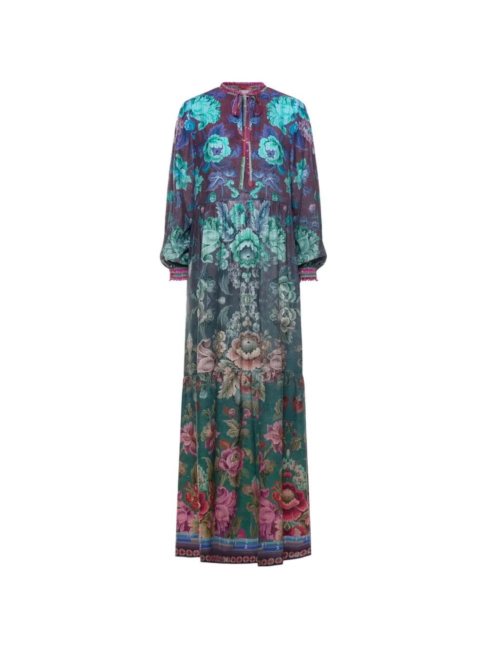 Pierre-Louis Mascia Tetris floral-print maxi dress - Verde