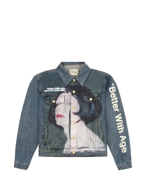 Better with Age  Brandy graphic-print denim jacket