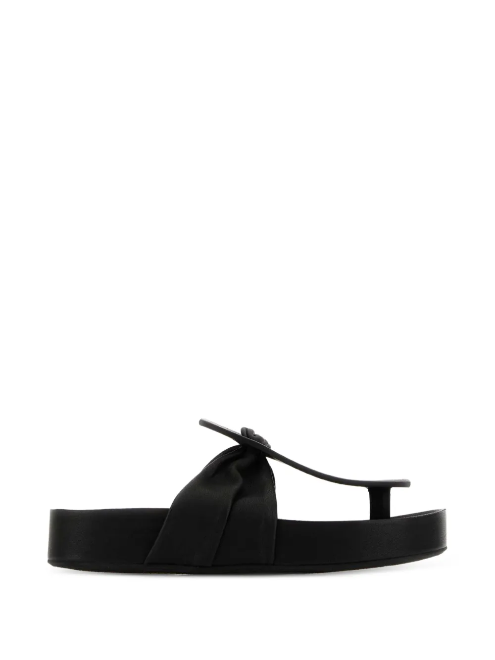 Uma Wang ruched leather sandals Zwart