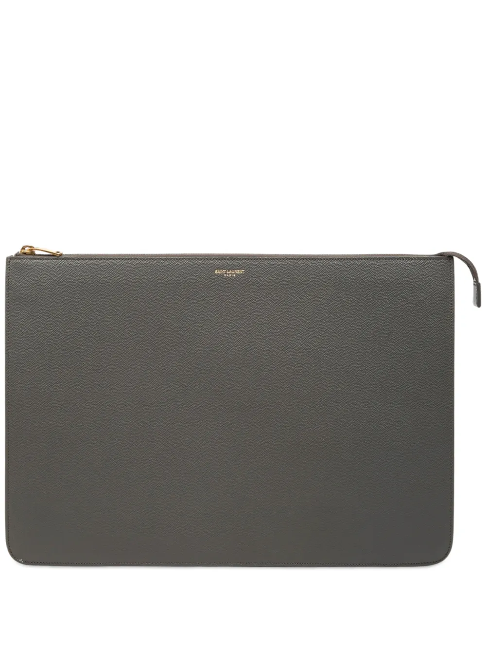 Saint Laurent Pre-Owned 2014 Grain De Poudre Zip Document Holder clutch bag - Grigio
