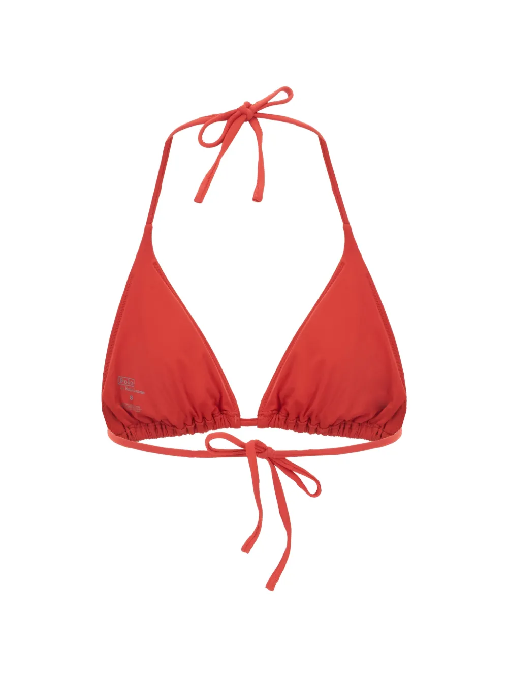 Polo Ralph Lauren Triangel bikinitop met logo-jacquard Rood