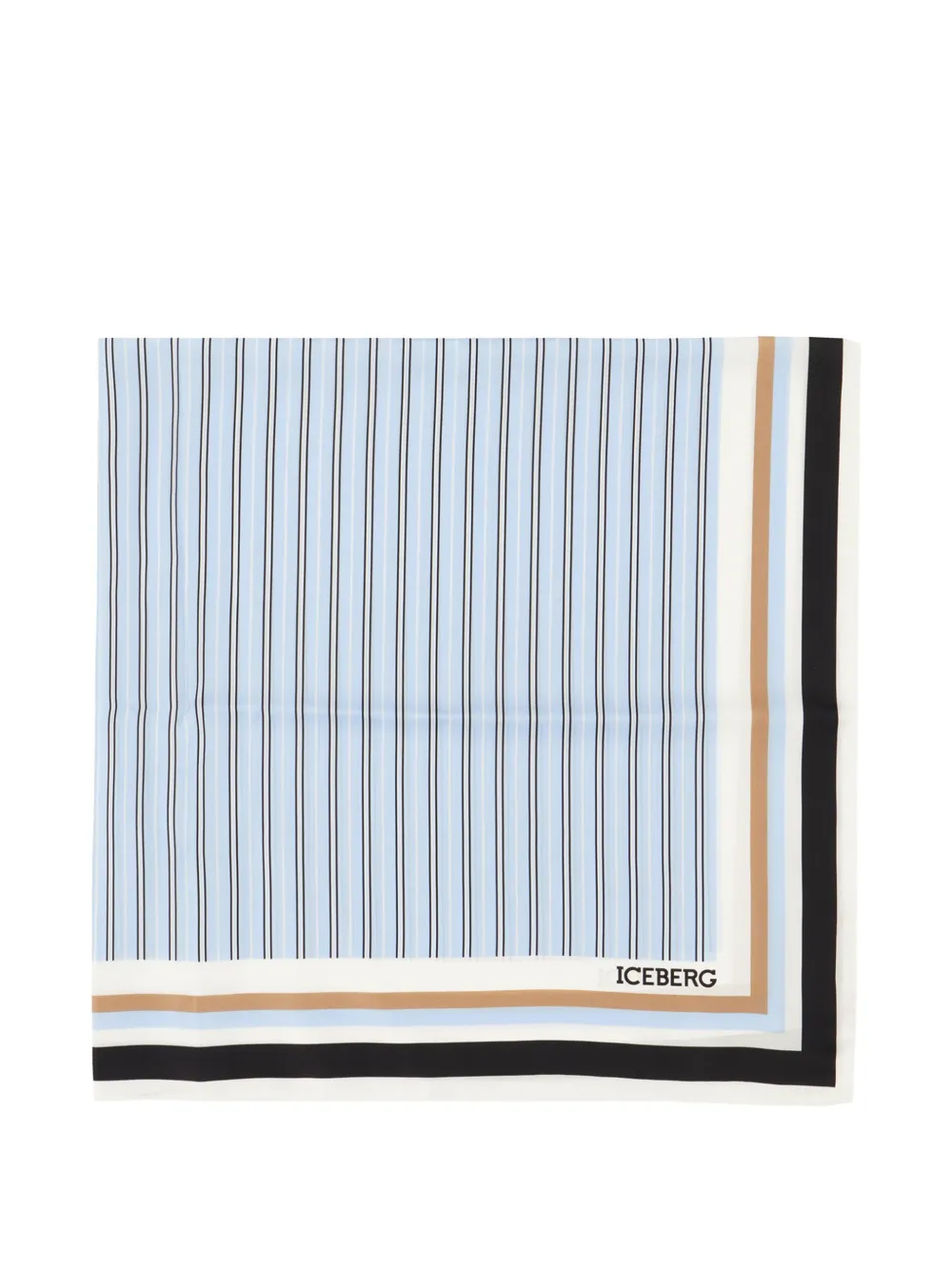 Iceberg stripe-print scarf - Blu