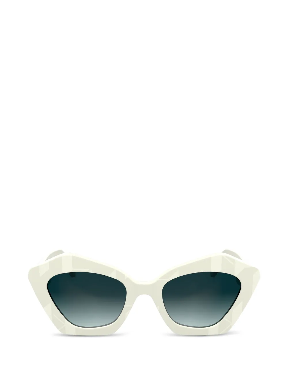 Karl Lagerfeld geometric-frame sunglasses - Bianco