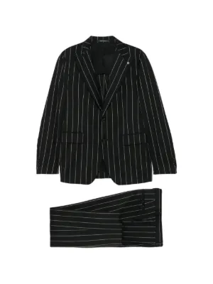 TAGLIATORE スーツ 48/7 R Tagliatore Pinstripe double-breasted Suit | Black | FARFETCH