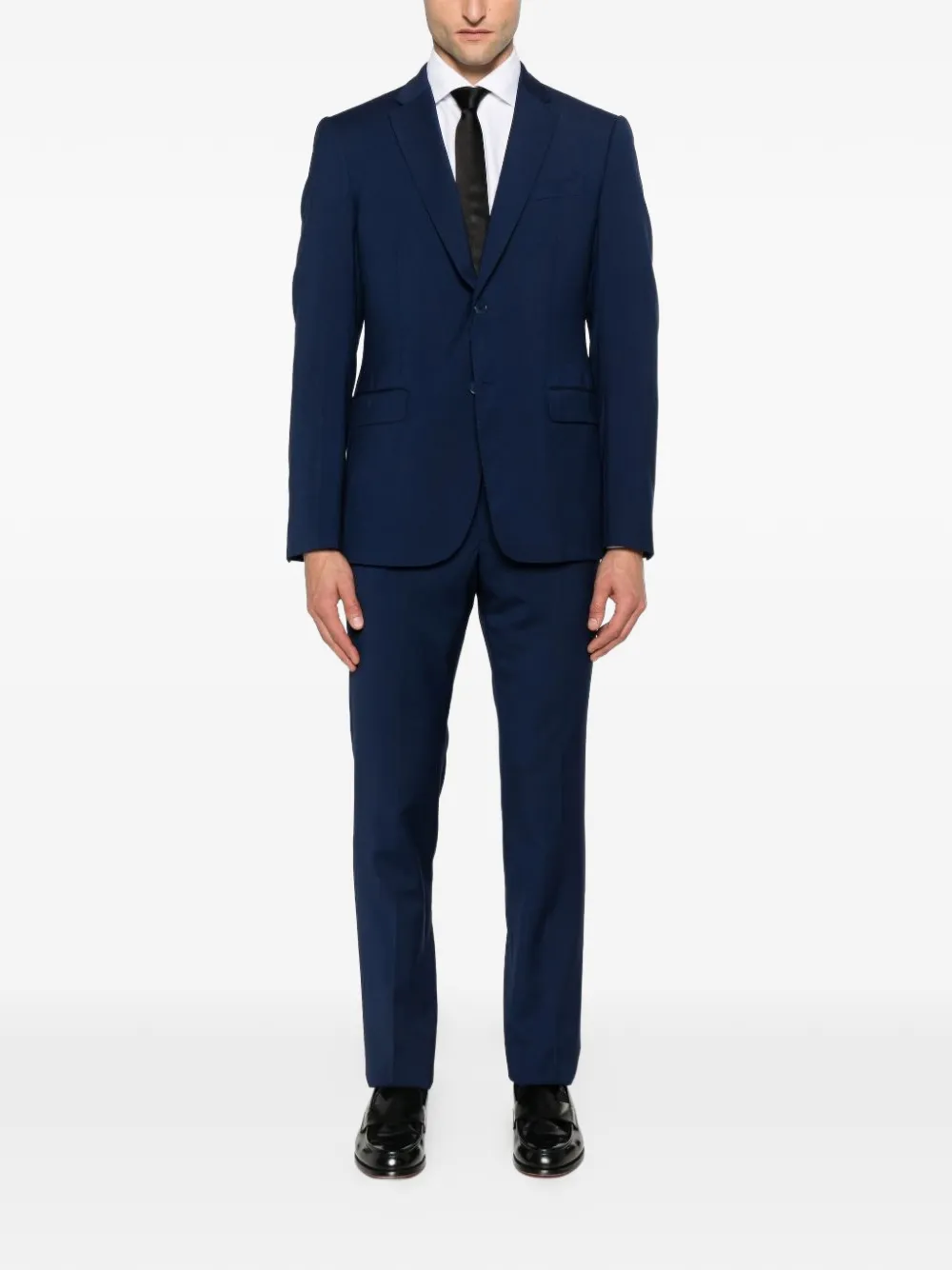 Emporio Armani Pak met enkele rij knopen Blauw