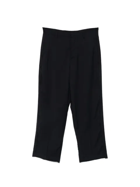 Costumein frayed-edge wide-leg trousers