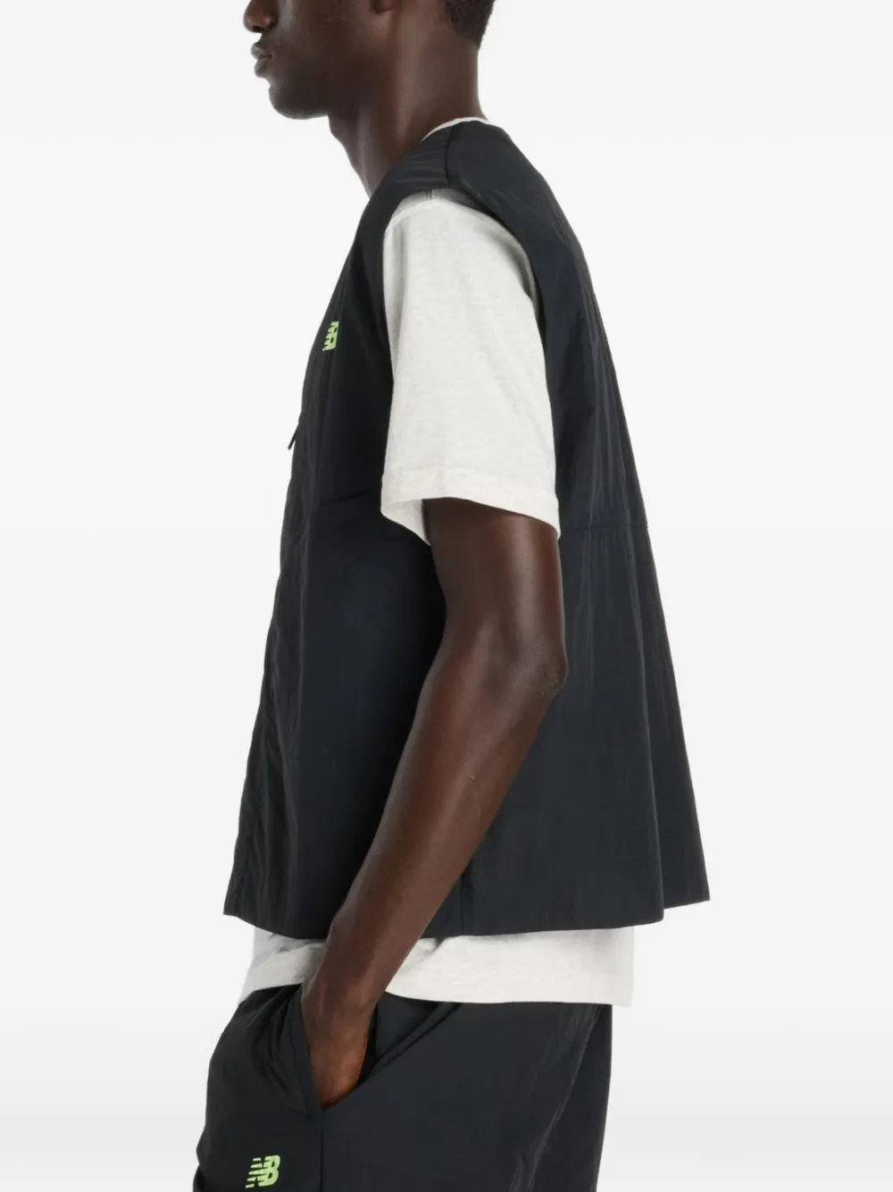 New Balance Castlefield geweven gilet Zwart