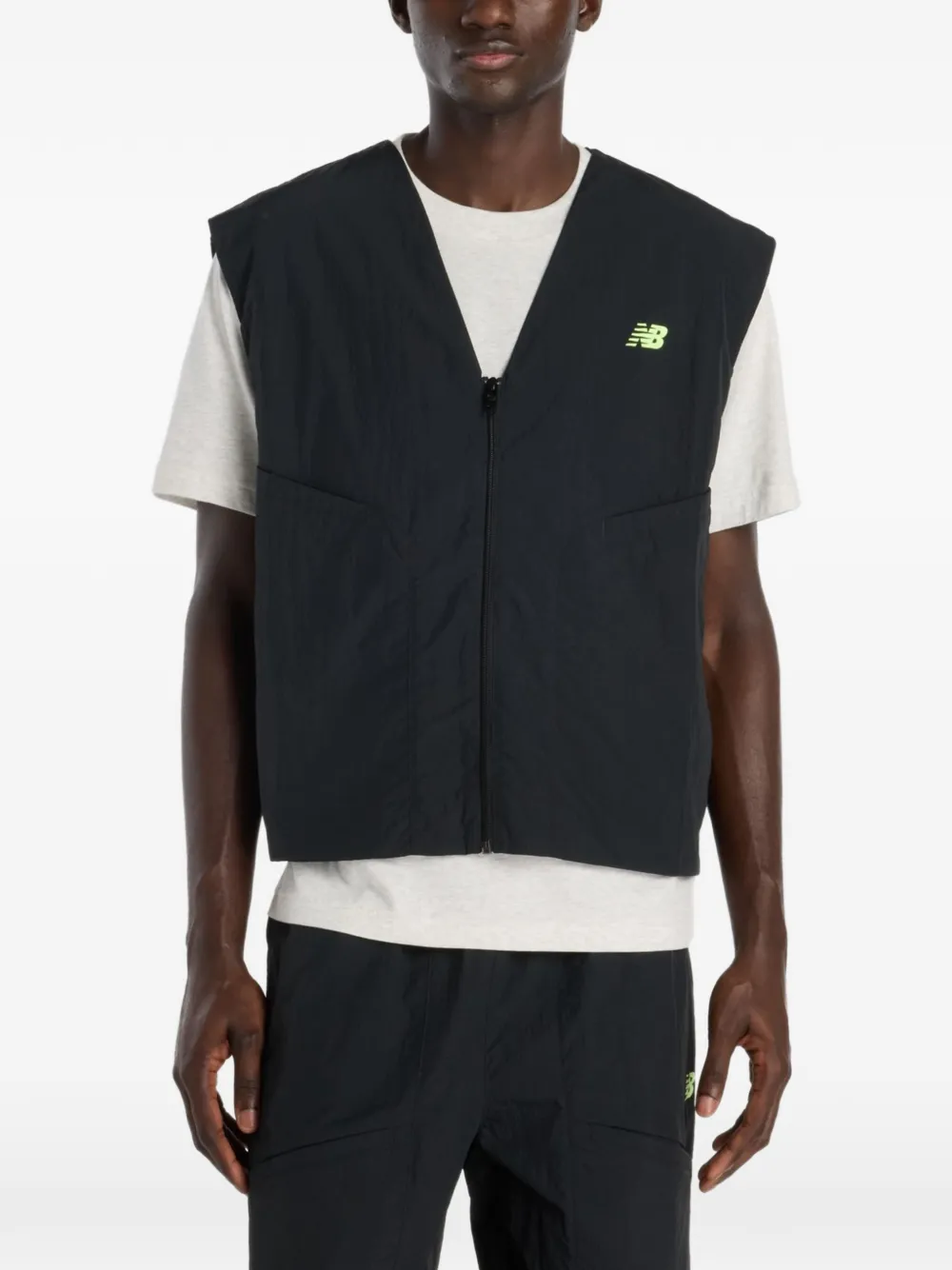 New Balance Castlefield woven vest - Nero