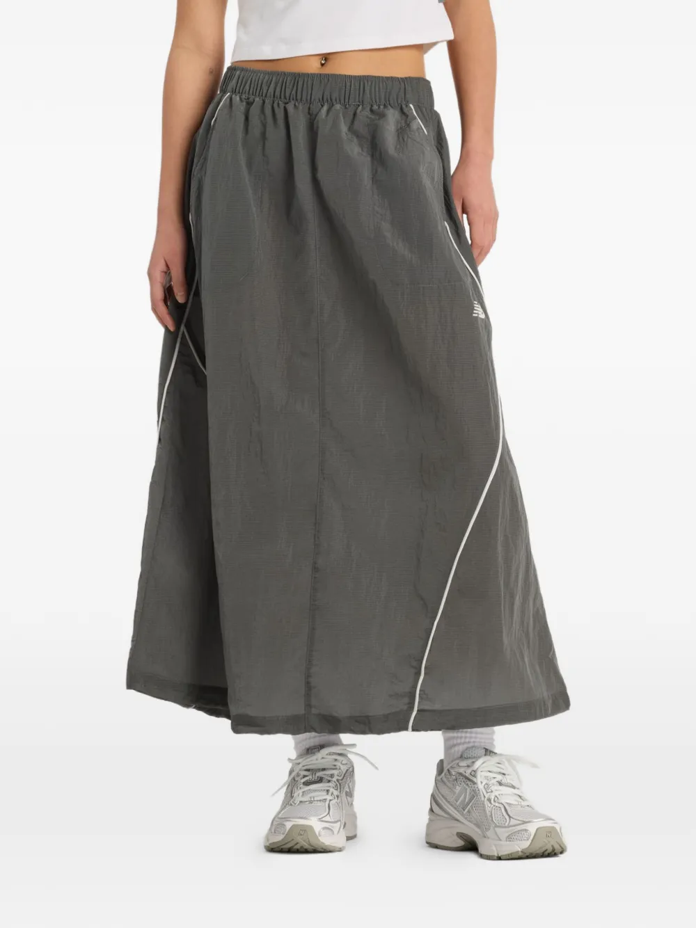 New Balance Sport Legacy piped ripstop skirt - Grigio