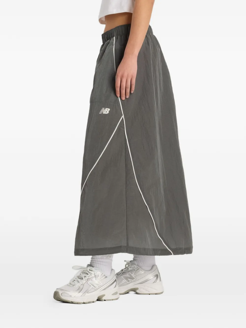 New Balance Sport Legacy ripstop rok met afwerking Grijs