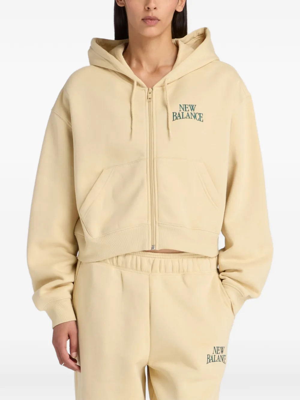 New Balance Trackside fleece full-zip hoodie - Toni neutri
