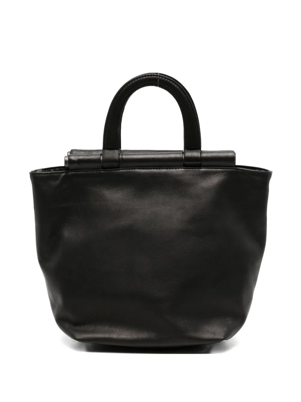Yohji Yamamoto leather tote bag - Black