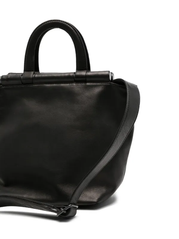 Yohji Yamamoto レザー トートバッグ | ブラック | FARFETCH JP