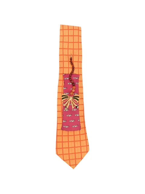 A.N.G.E.L.O. Vintage Upcycling x Stefania Bertoni customised Hermés embellished silk tie