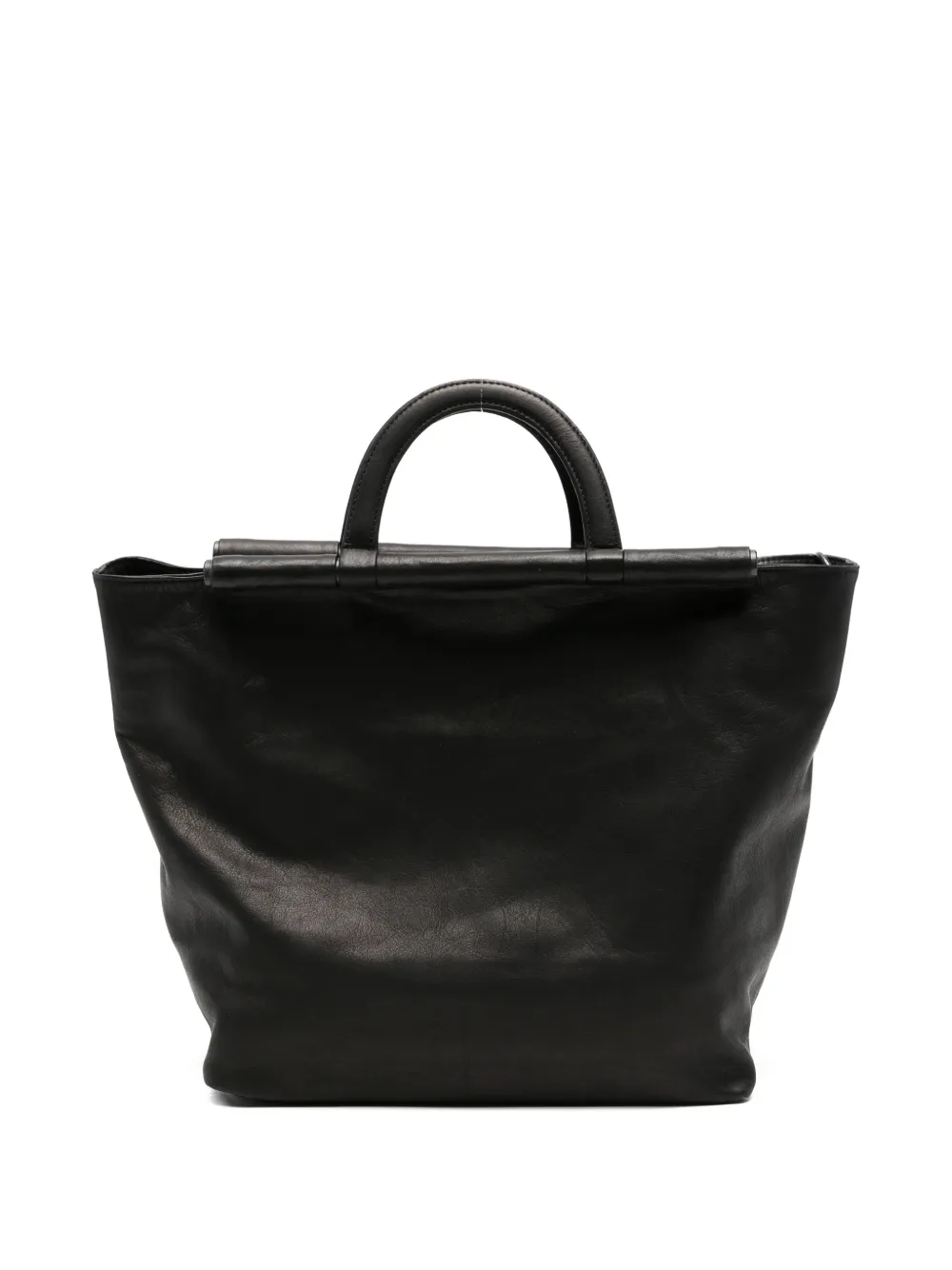 Yohji Yamamoto leather tote bag - Nero