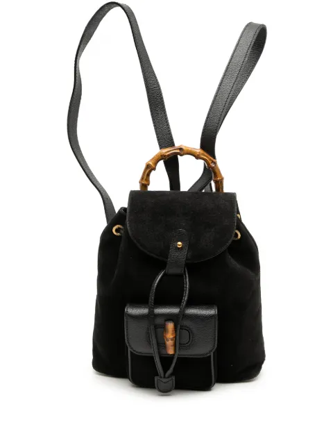 Gucci Pre-Owned 2000-2015 Suede Bamboo backpack