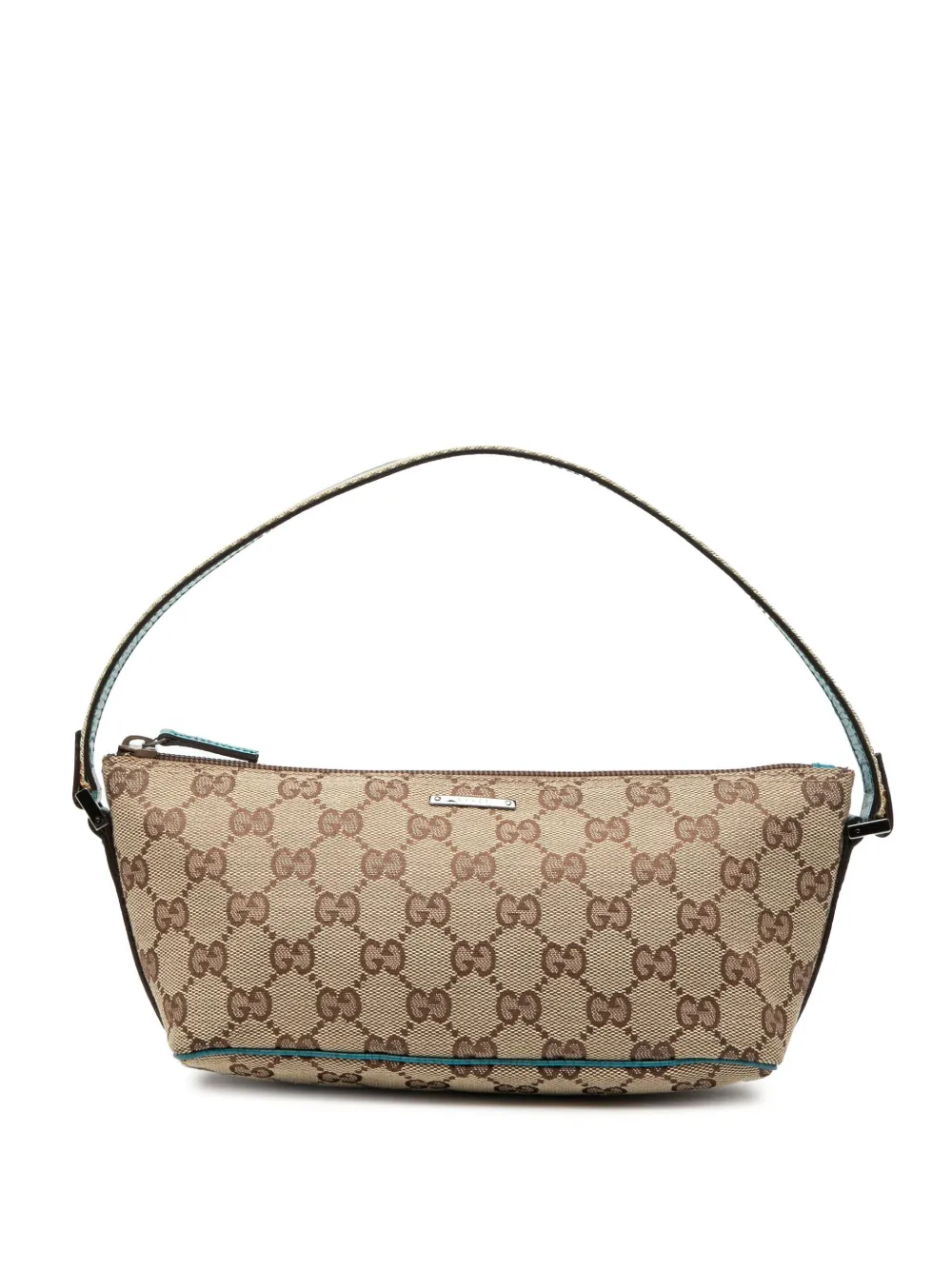 Gucci Pre-Owned 2000-2015 GG Canvas Web Boat shoulder bag - Toni neutri
