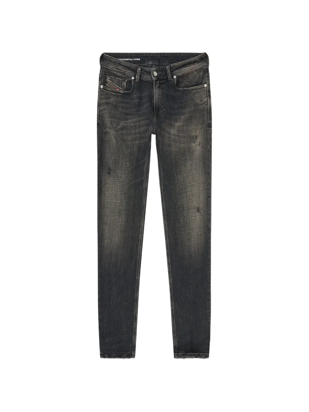 Diesel skinny-jeans low-waist 1979 Sleenker - Grigio