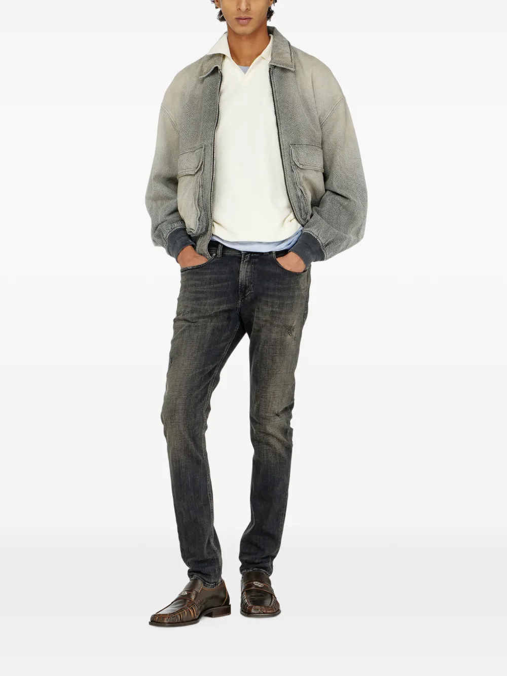 Diesel 1979 Sleenker low-waist skinny jeans Grijs