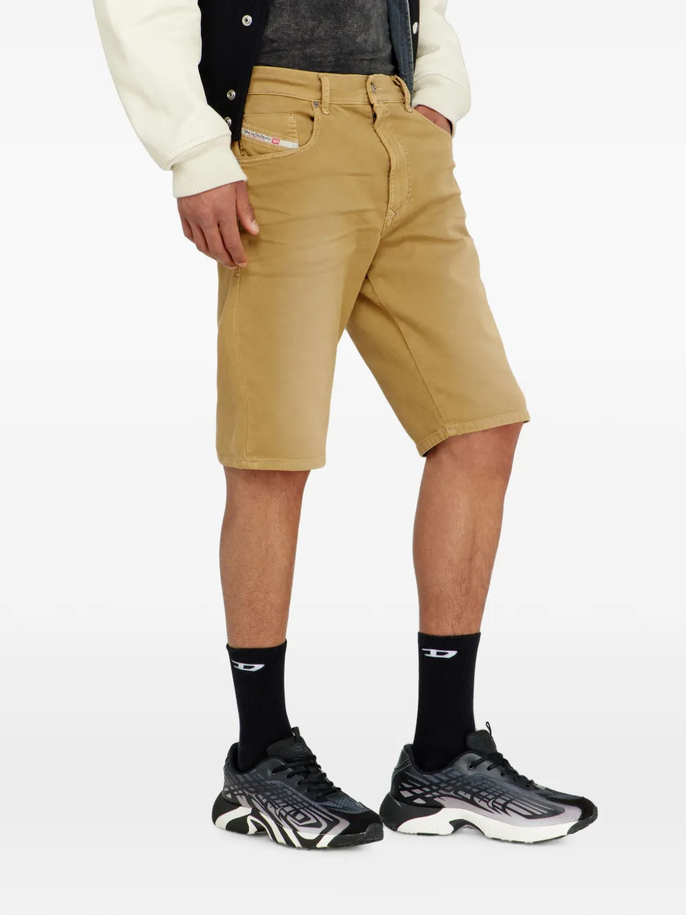 Diesel Shorts van gekleurd denim Beige