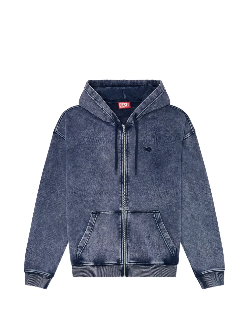 Diesel Maglione S-Boxt-Hood-Zip-Den - Blu