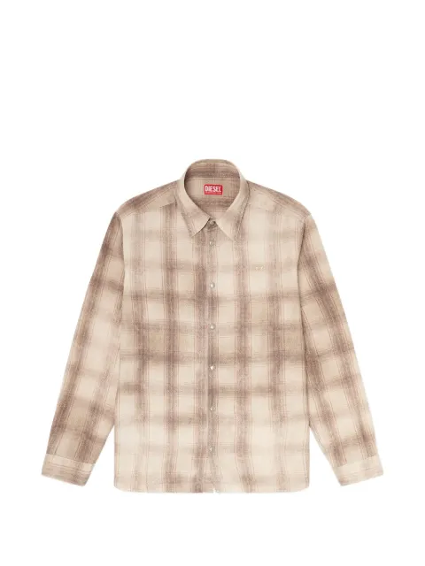 Diesel check shirt in fluid fabric