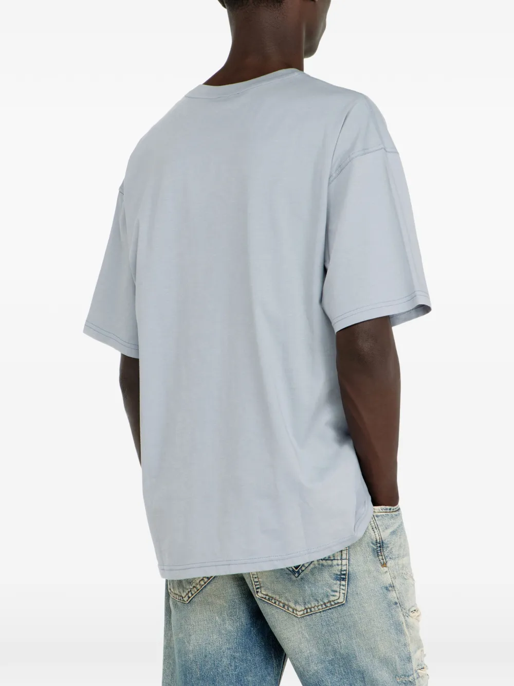 Diesel T-shirt met Industry borstprint Grijs