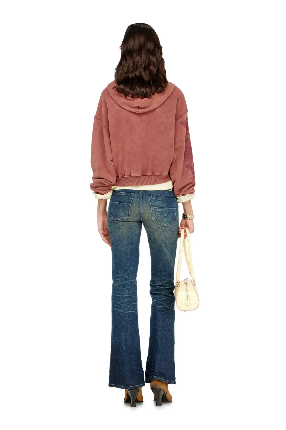 Diesel Bootcut jeans met low-waist D-Hush Blauw