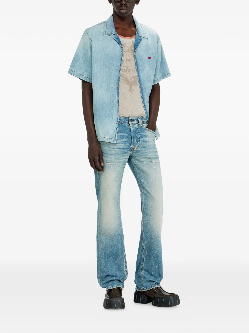 Diesel 1985 Larkee straight jeans Blauw
