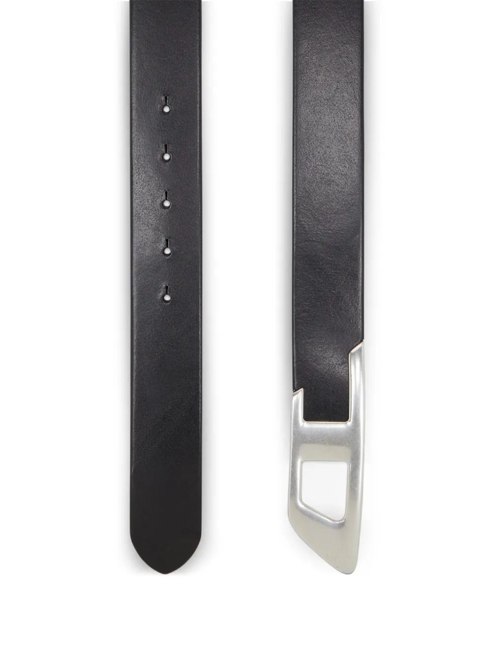 Diesel B-D Logo 2.0 leren riem Zwart