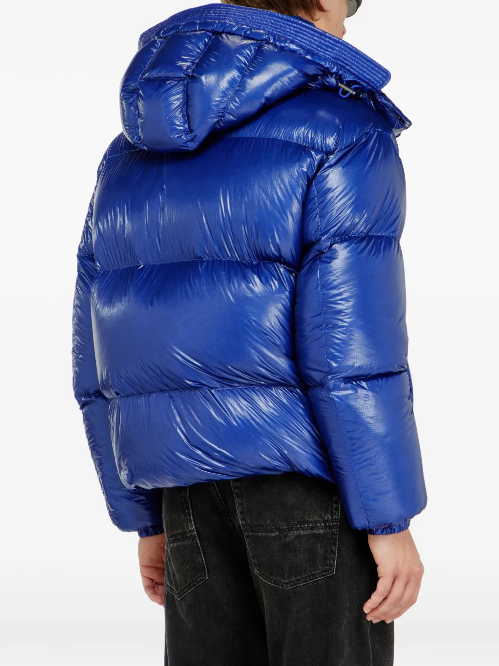 Diesel Donsjack met afneembare capuchon Blauw