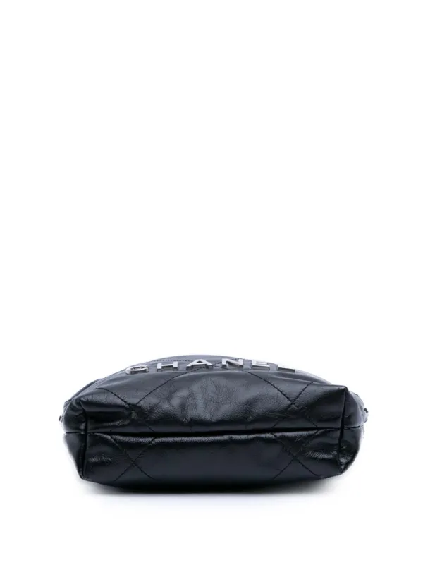 CHANEL Pre-Owned 2021-2026 Mini Shiny Calfskin 22 Handbag Satchel