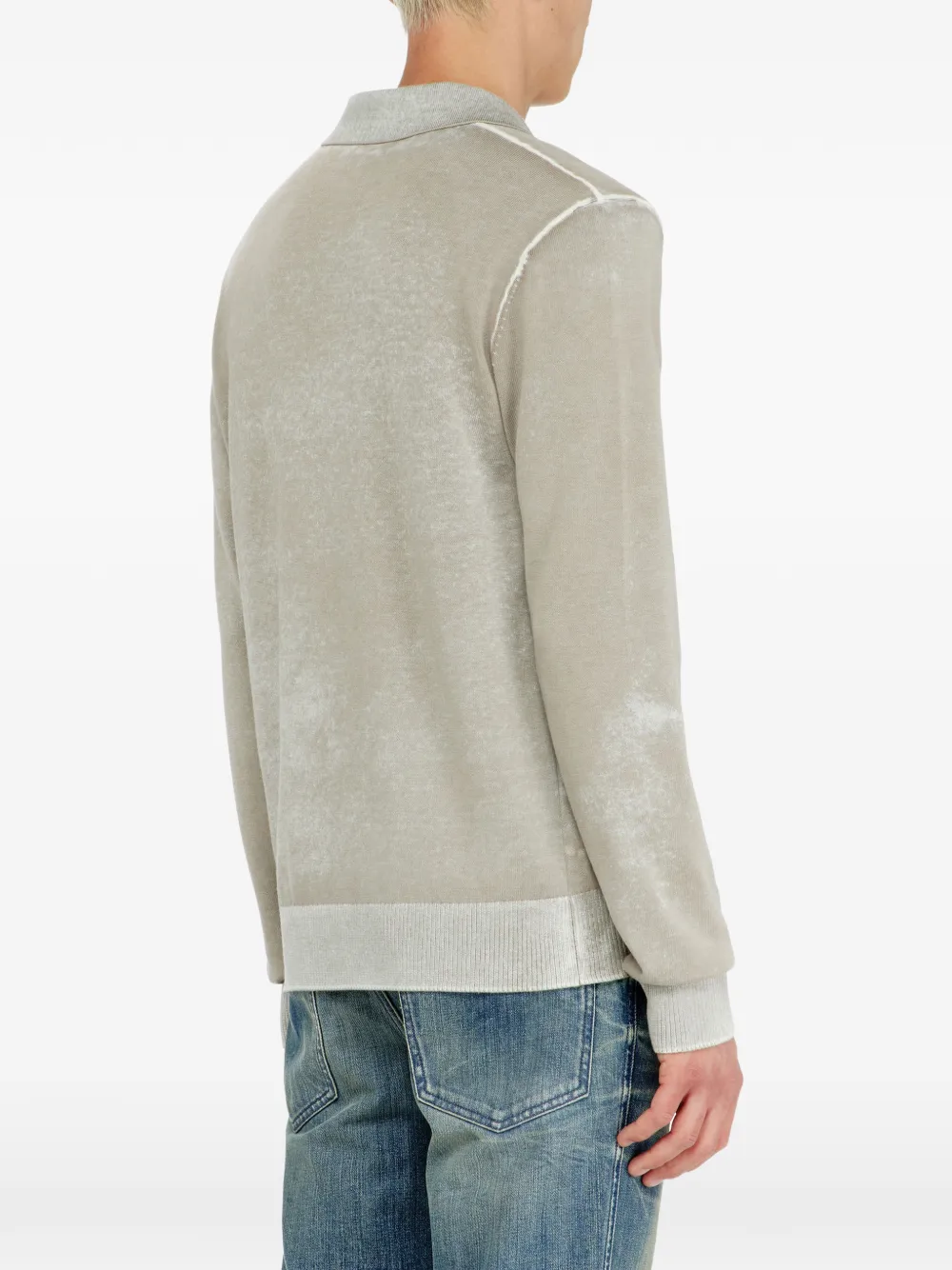 Diesel K-Lawrence trui met gespreide kraag Beige