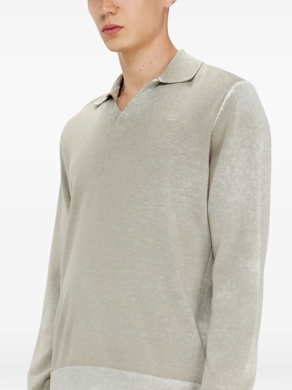 Diesel K-Lawrence trui met gespreide kraag Beige
