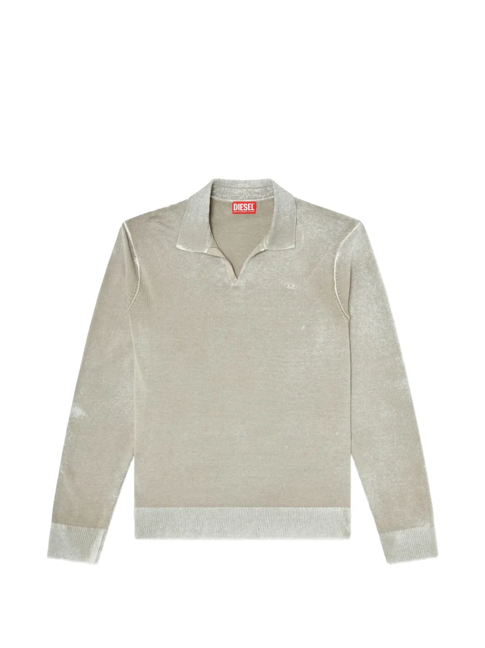 Diesel faded-effect polo-collar sweater - Toni neutri