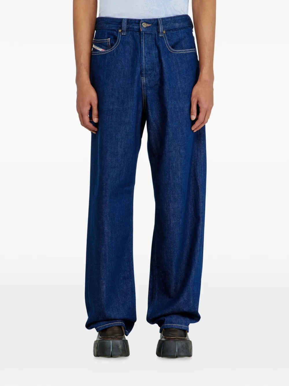 Diesel Jeans met wijde pijpen Blauw
