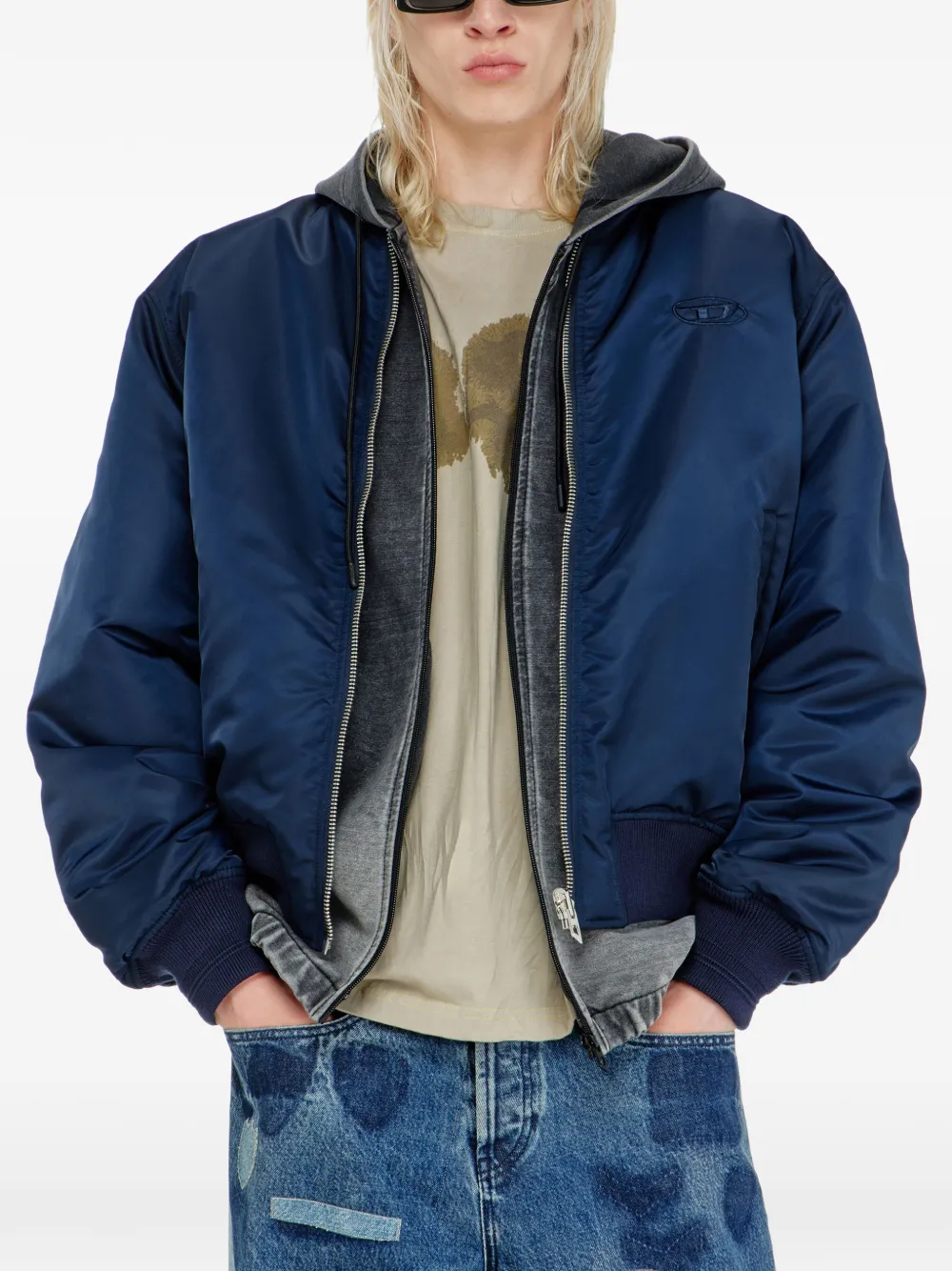 Diesel W-Type-D1 winterjack Blauw