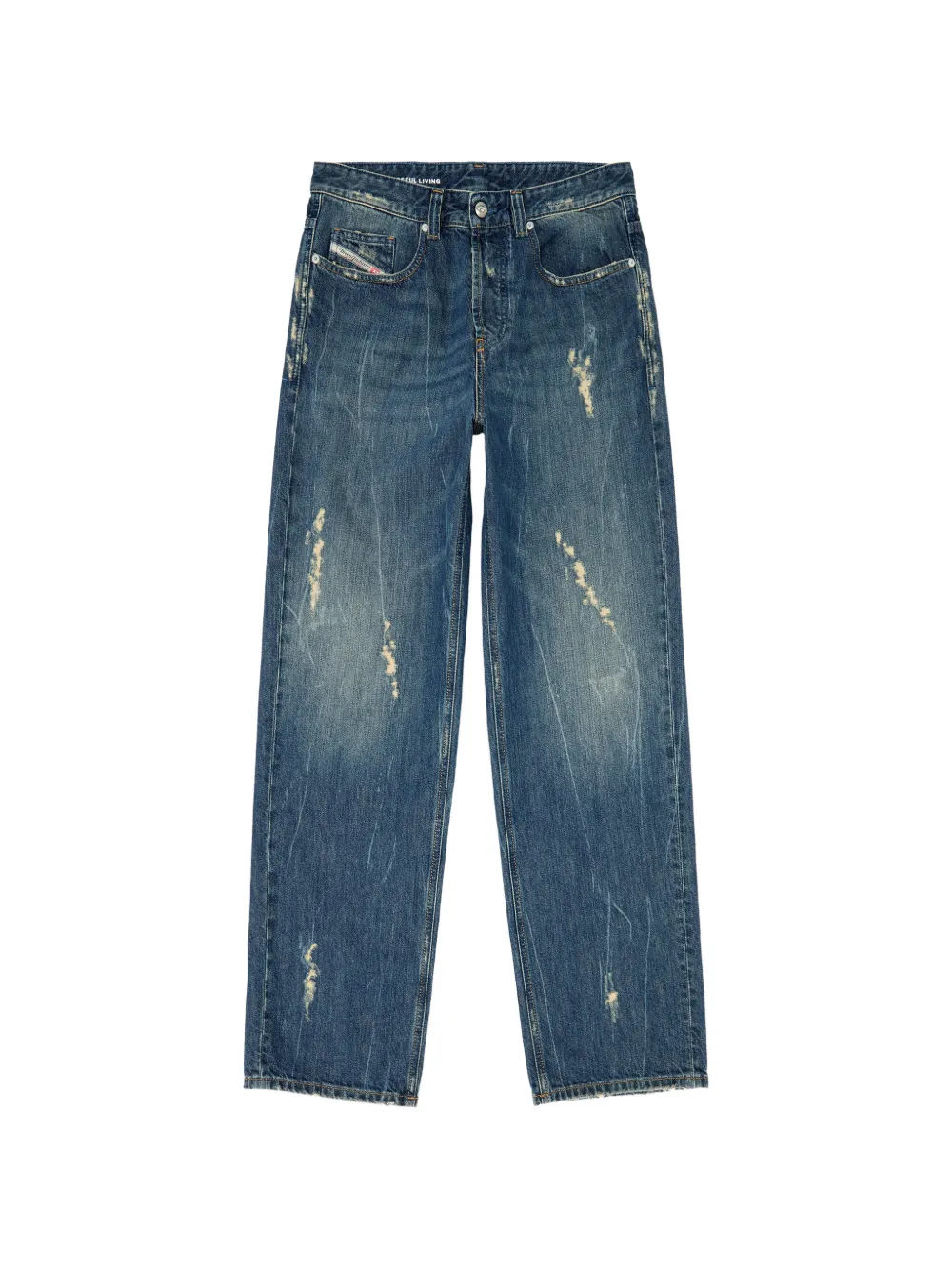 Diesel 2001 D-Macro relaxed-fit jeans - Blau