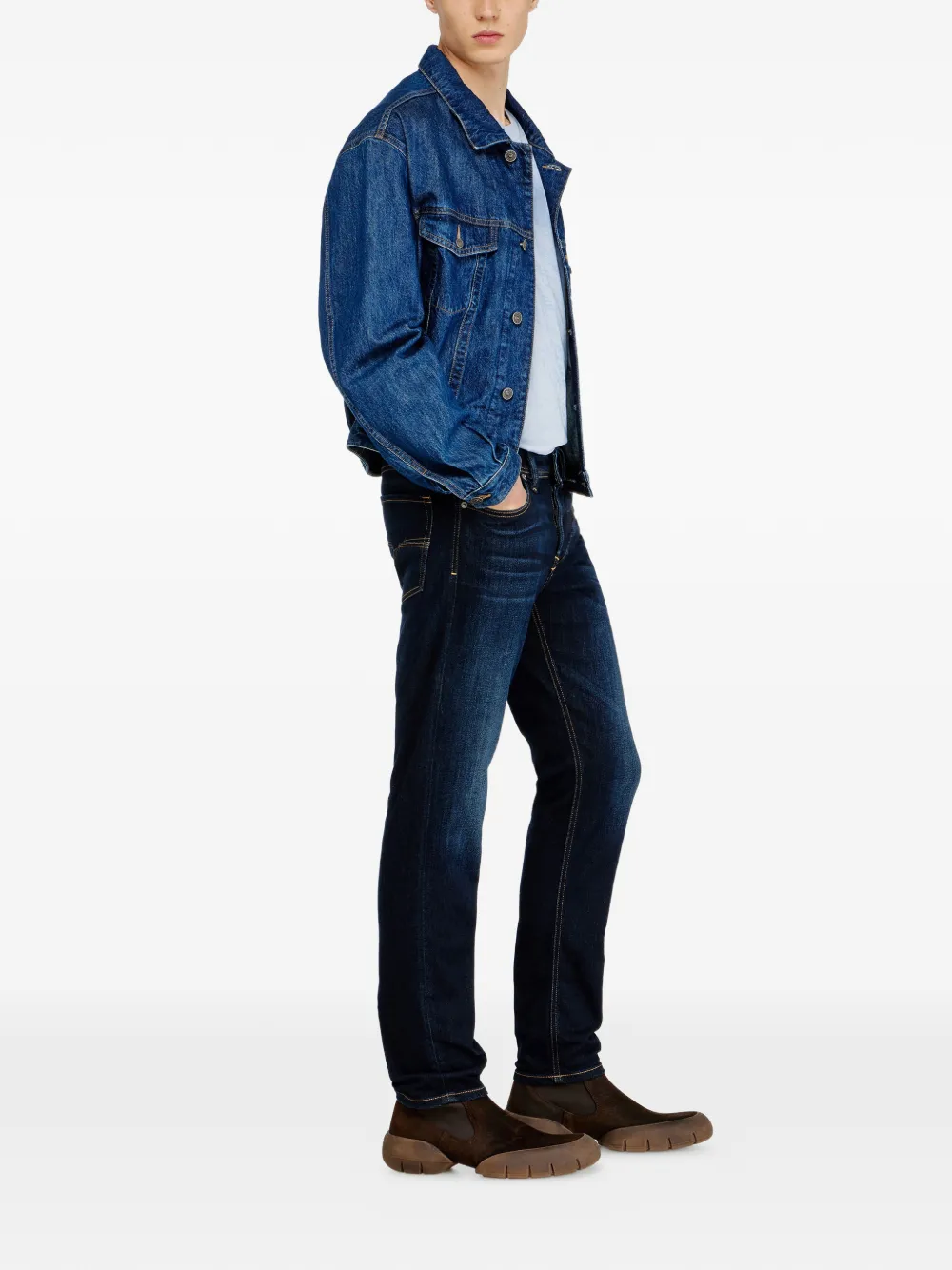 Diesel Jeans met toelopende pijpen Blauw