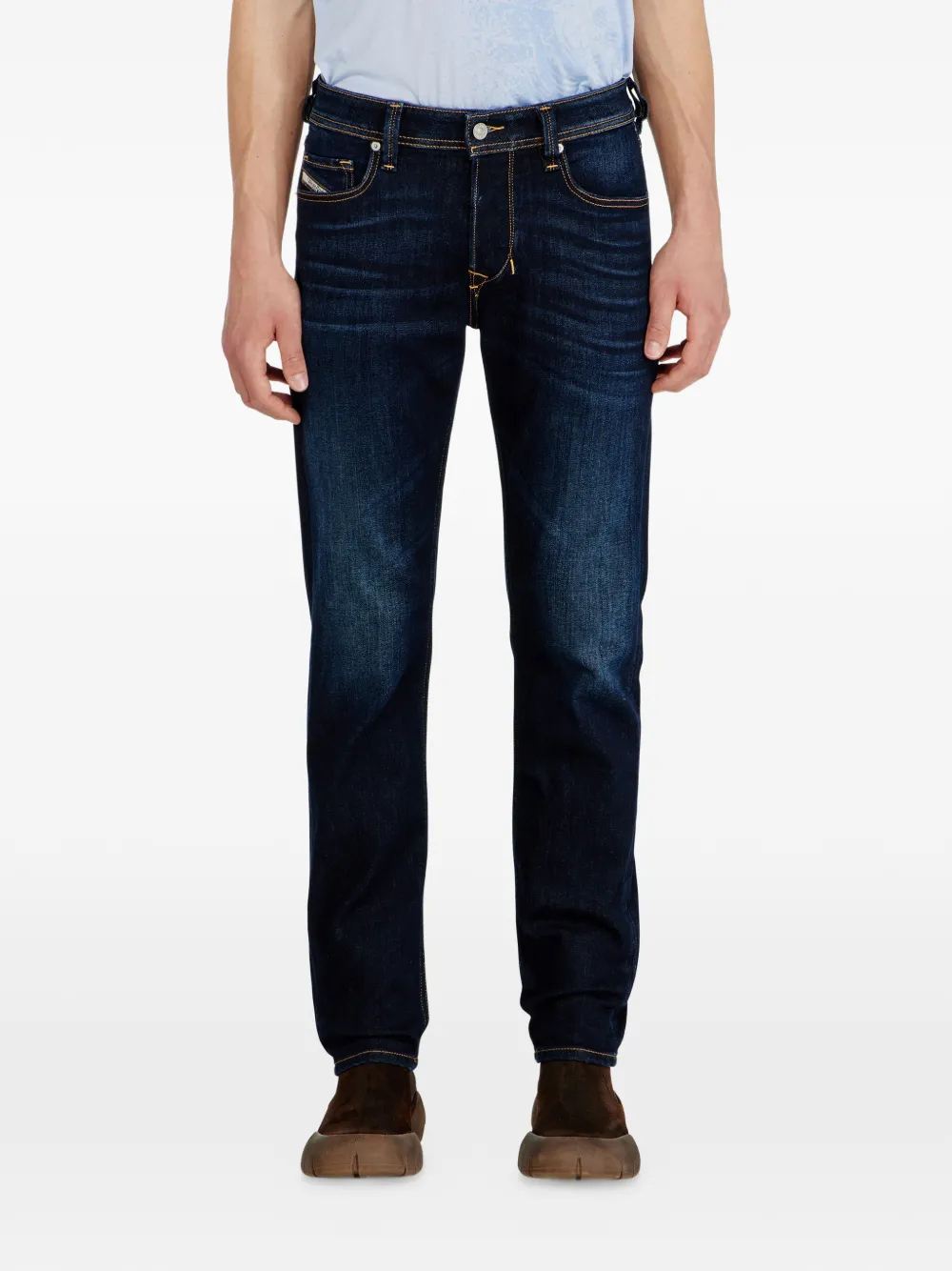 Diesel Jeans met toelopende pijpen Blauw
