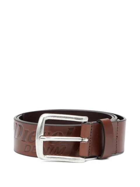 Diesel B-Flag-D logo-embossed belt