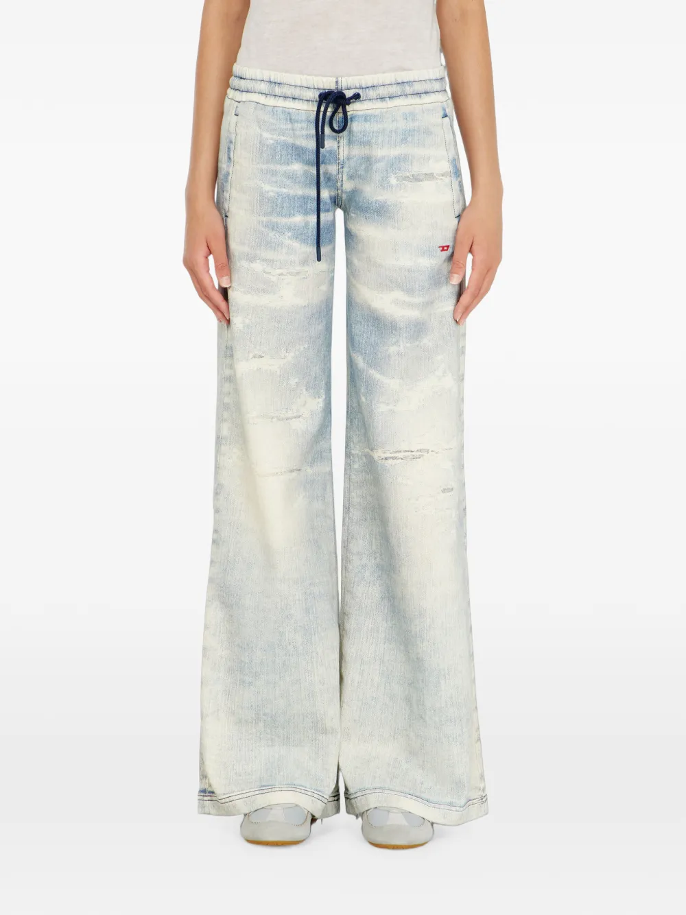 Diesel Ruimvallende low-waist 2078 D-Ainty Joggjeans Blauw