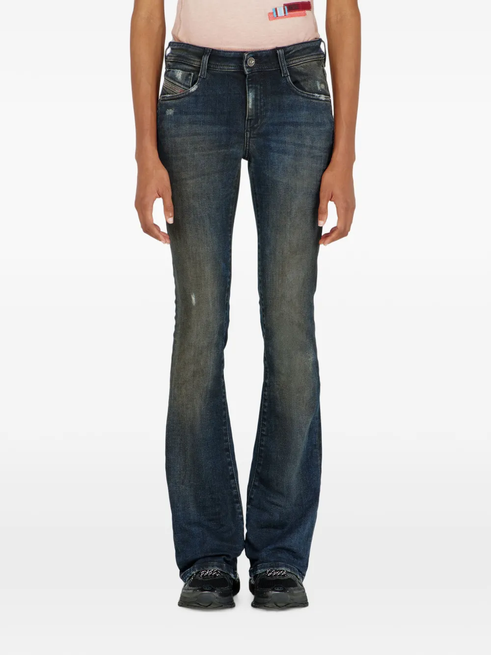 Diesel 1969 D-Ebbey bootcut low-waist jeans Blauw