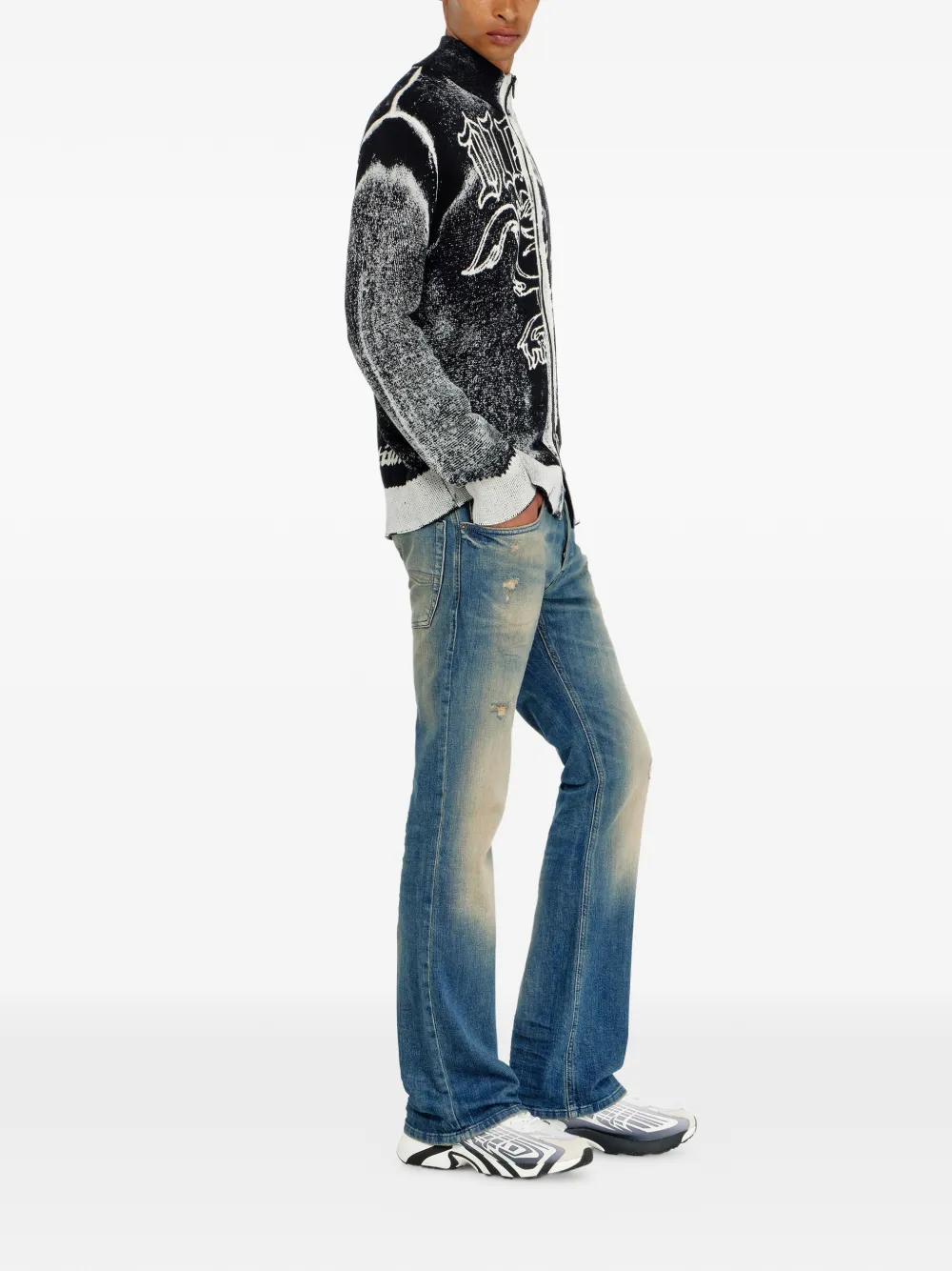 Diesel Bootcut jeans low waist 2007 Zatiny Blauw
