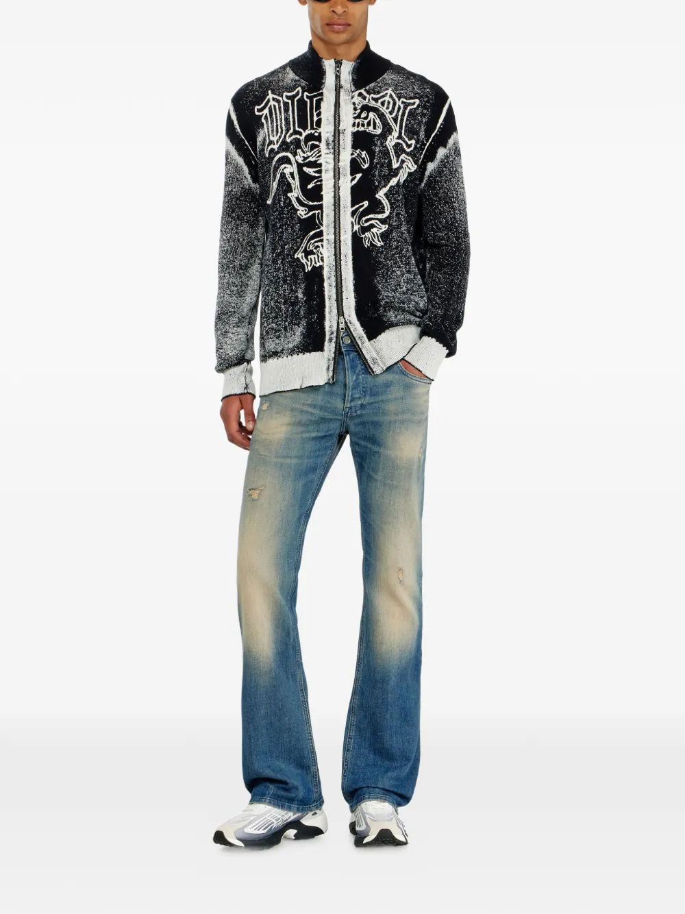 Diesel Bootcut jeans low waist 2007 Zatiny Blauw