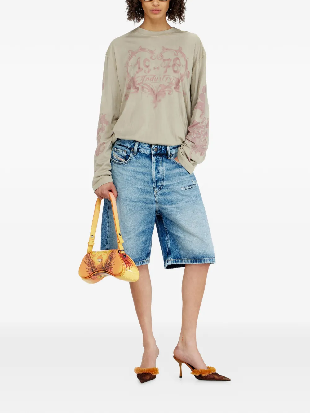 Diesel De-Sire-Short denim shorts Blauw