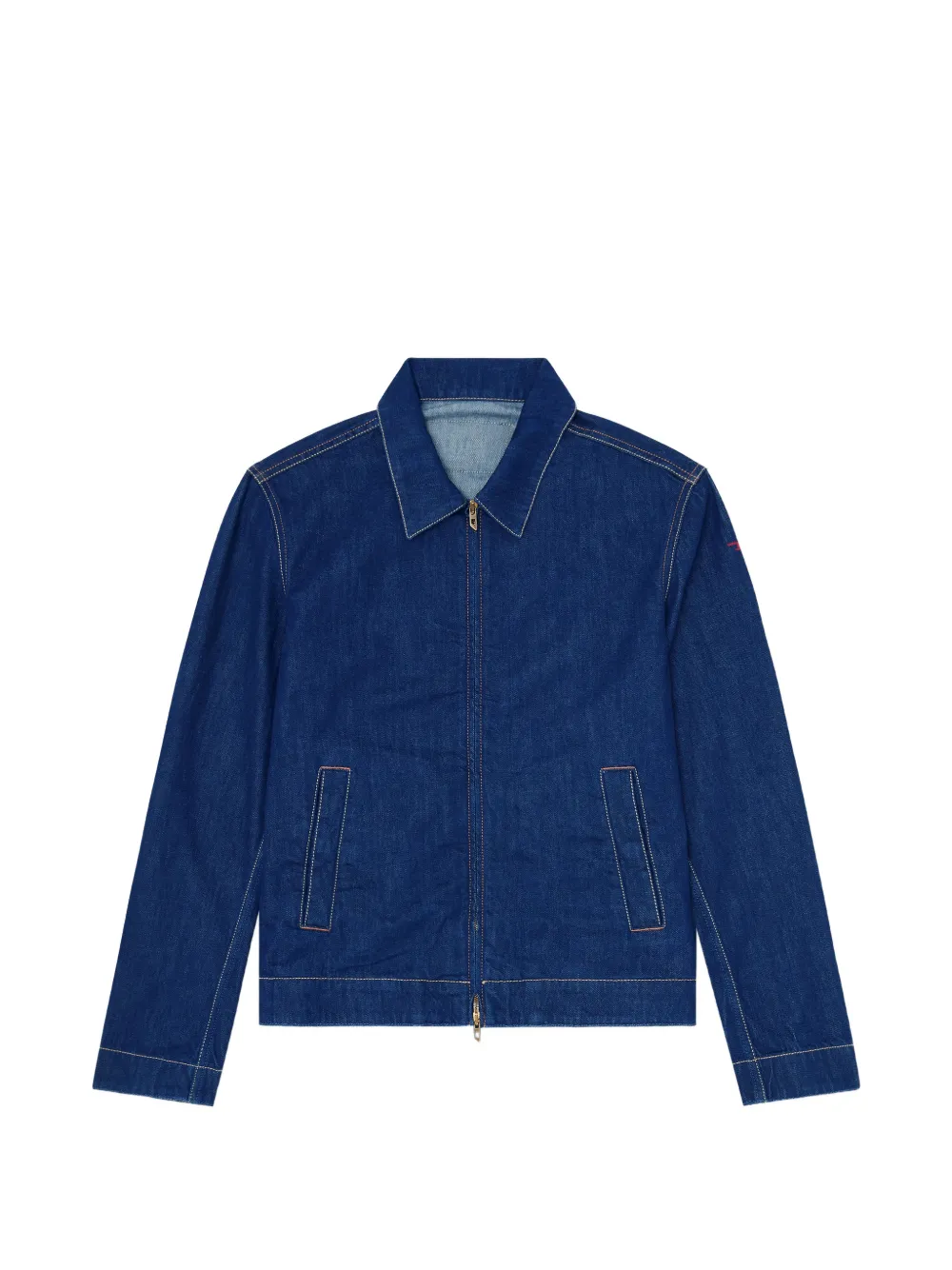 Diesel D-Rohe contrast-stitch denim jacket - Blu