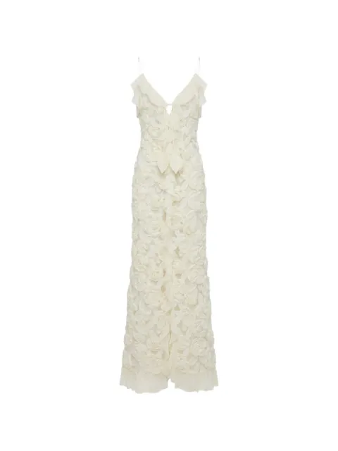 NISSA floral-appliqué dress